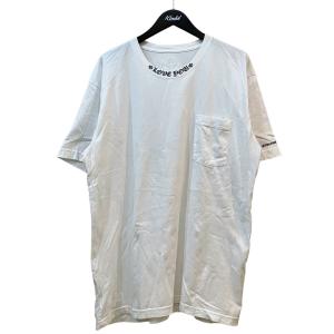 クロムハーツ CHROME HEARTS ネックロゴプリントTシャツ ホワイト サイズ：XL