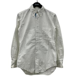 Thom Browne ボタンダウンシャツ ホワイト×スカイブルー サイズ：0 (EC)
