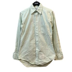 Thom Browne ストライプ柄シャツ グリーン×ホワイト サイズ：0 (EC)