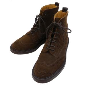 【11月9日値下】Trickers カントリーブーツ　M2508　スウェード　ダイナイトソール ダークブラウン サイズ：6 1／2(25．0cm) (