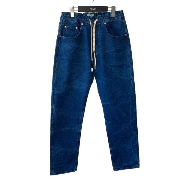 【値下げ】ARIES 20AW ELASTIC WAISTBAND BATTEN JEANS インデ...