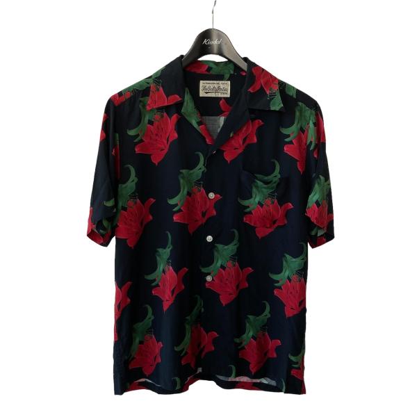 【値下げ】WACKO MARIA HAWAIIAN SHIRT S S TYPE-2 ブラック サイ...