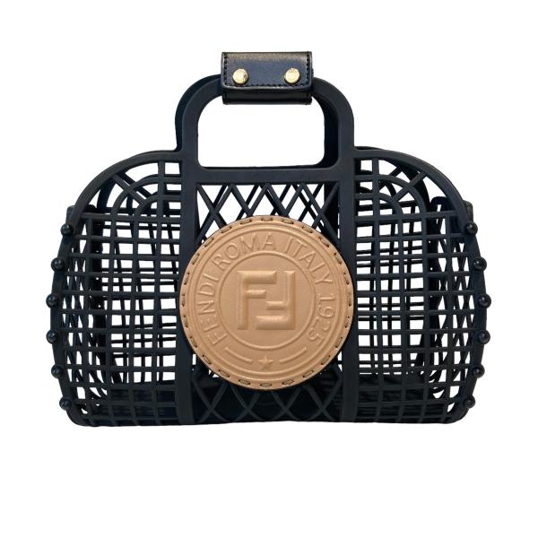 フェンディ FENDI バスケット スモール ハンドバッグ　8BH388 ブラック