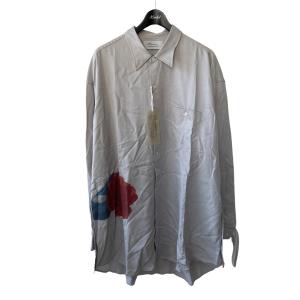 アズマ Azuma 22SS バラプリント　オーバーサイズシャツ ライトグレー サイズ：1