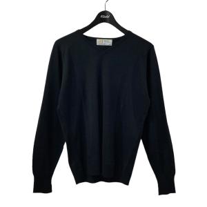 ジョンスメドレー JOHN SMEDLEY ウールVネックニット ブラック サイズ：SML｜kindal