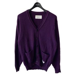 ワコマリア WACKO MARIA CLASSIC KNIT CARDIGAN パープル サイズ：S｜kindal