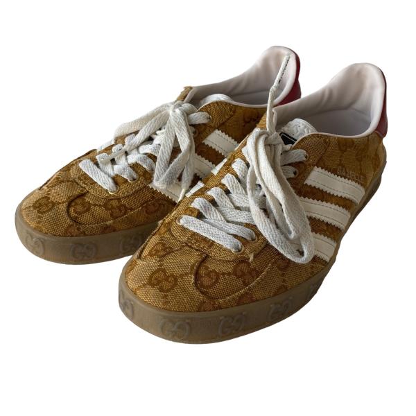 グッチｘアディダス GUCCI×ADIDAS WMNS Gazelle Beige Brown ベー...