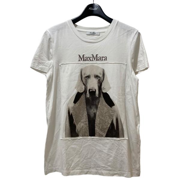 マックスマーラ MaxMara DOGSTAR ビジューTシャツ 19460323 6 70 ホワイ...