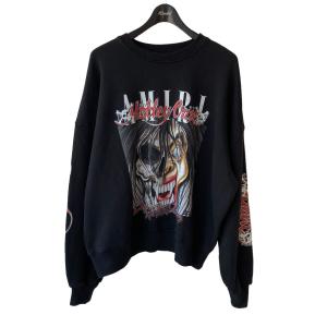 アミリ×モトリー クルー ドクター フィールグッド AMIRI×MOTLEY CRUE Dr FEELGOOD スウェット ブラック サイズ：S｜kindal