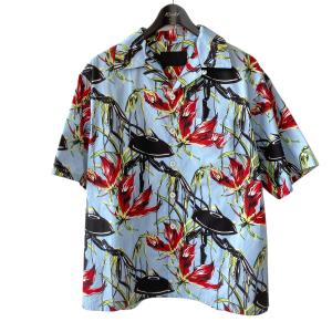 PRADA プラダ 花柄 半袖シャツ お洒落度UP】PRADA◇花柄 半袖シャツ フラワープリント ロゴ