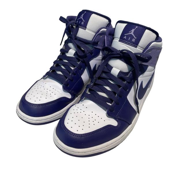 【値下げ】NIKE AIR JORDAN 1 MID ユニバーシティブルー ハイカットスニーカー D...