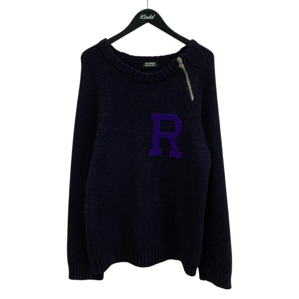 ラフシモンズ RAF SIMONS letter badge And Zipper Raglan S...