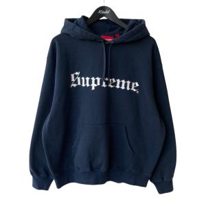 【値下げ】Supreme 25AW Washed Old English Hooded Sweatshirt パーカー ネイビー サイズ：M (西宮今