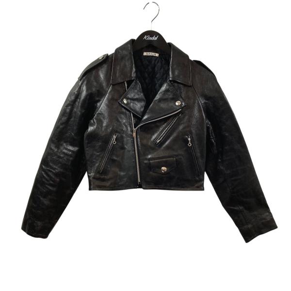 オーラリー AURALEE LAMB LEATHER CROPED RIDERS JACKET ライ...