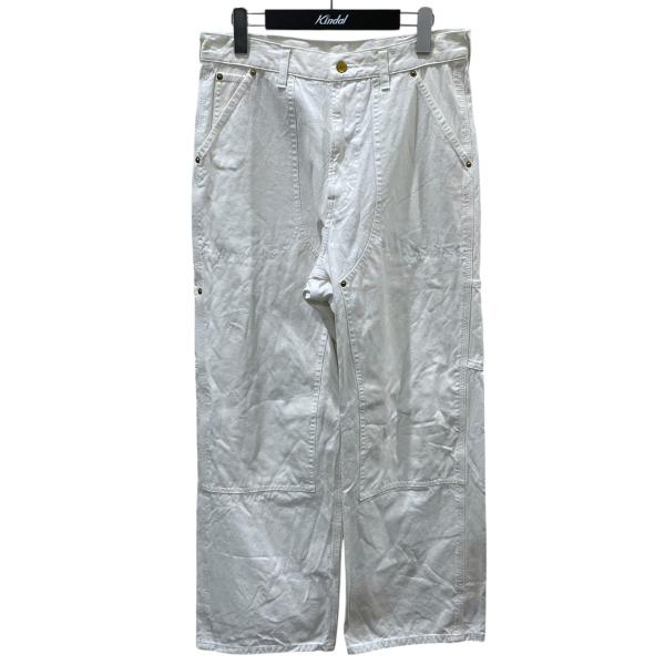 アンユーズド UNUSED 25SS ウォッシュ加工パンツ CANVAS DOUBLE KNEE P...
