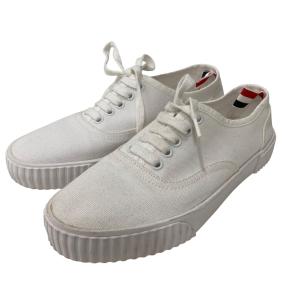 Thom Browne キャンバス ヘリテージ ローカットスニーカー ホワイト サイズ：7.5 (堀江店)