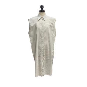 ACNE STUDIOS Devora Co Stripe Dress ノースリーブシャツ ホワイト サイズ：32 (堀江店) 220705｜kindal