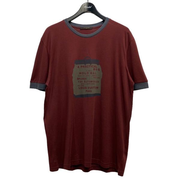 ルイヴィトン LOUIS VUITTON 半袖Tシャツ　RM102M エンジ サイズ：XXL