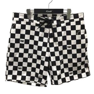 【値下げ】TMT 23SS × Marbles ショートパンツ Walkway CHECKER SHORTS ホワイト・ブラック サイズ：L (EC)｜kindal