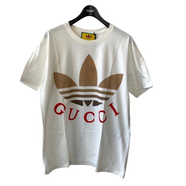 グッチ GUCCI 23SS／×ADIDAS／548334　Tシャツ ホワイト サイズ：M