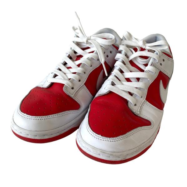 ナイキ NIKE DUNK LOW RETRO CHAMPIONSHIP RED ホワイト×レッド ...