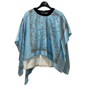 サカイ sacai ×Dr．Woo Bandana T-Shirt バンダナドッキングTシャツ 20-05167 ブルー サイズ：2｜kindal