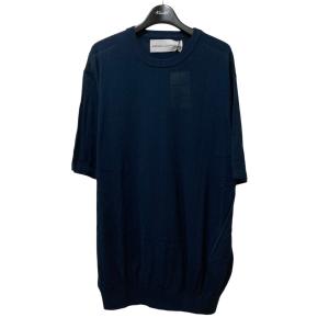 ウェルノード walenode Sheer knit T-shirts シアーニットTシャツ wn23-14ss160-kw ネイビー サイズ：42｜kindal
