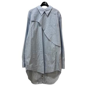 ユウキ ハシモト YUKI HASHIMOTO BACK ZIPPED SHIRTS ストライプ ストライプシャツ 211-01-0101 スカイブル｜kindal