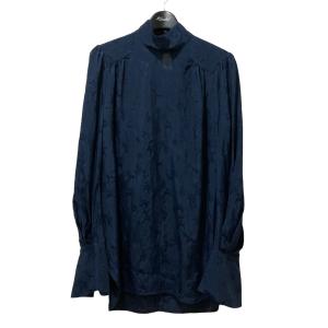 マメクロゴウチ mame kurogouchi Crane Pattern Jacquard Shirt ジャガードシャツブラウス MM23PS-SH｜kindal