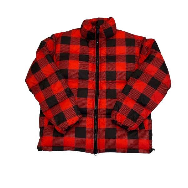 【値下げ】TMT 23AW BUFFALO CHECK NYLON DOWN JACKET チェック...