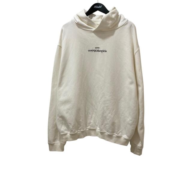 メゾンマルジェラ Maison Margiela 逆さロゴ刺繍オーバーサイズ プルオーバーパーカー ...