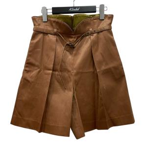 BOTTEGA VENETA ショートパンツ 424743 オレンジ×ブラック サイズ：38 (EC)