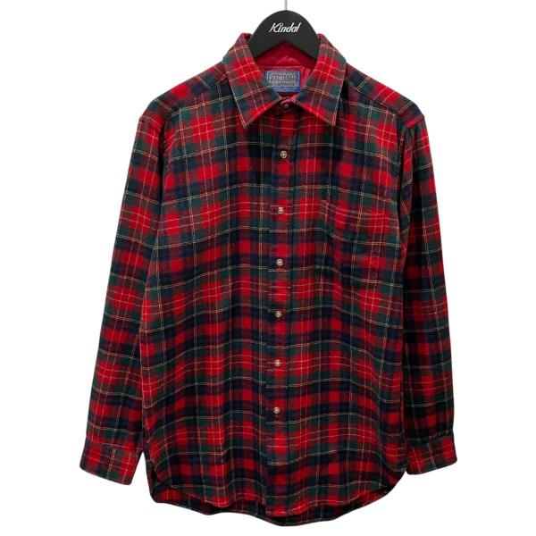 ペンドルトン PENDLETON チェック柄ネルシャツ レッド・グリーン他 サイズ：M