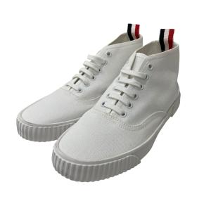 トム・ブラウン Thom Browne キャンバス スニーカー ホワイト サイズ：39.5