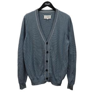 メゾンマルジェラ Maison Margiela カーディガン S50HA0423 ブルー×ホワイト サイズ：M