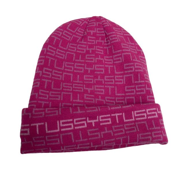 【値下げ】Stussy JACQUARD CUFF BEANIE ニットキャップ 1321114 ピ...