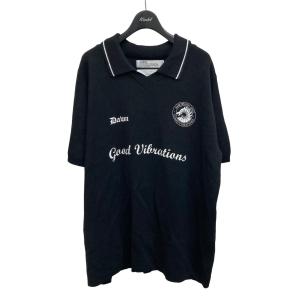 【値下げ】DAIRIKU 23AW／Lame Soccer Uniform Knit Pullover ポロシャツ ブラック サイズ：M (梅田クロス茶屋町店)｜kindal