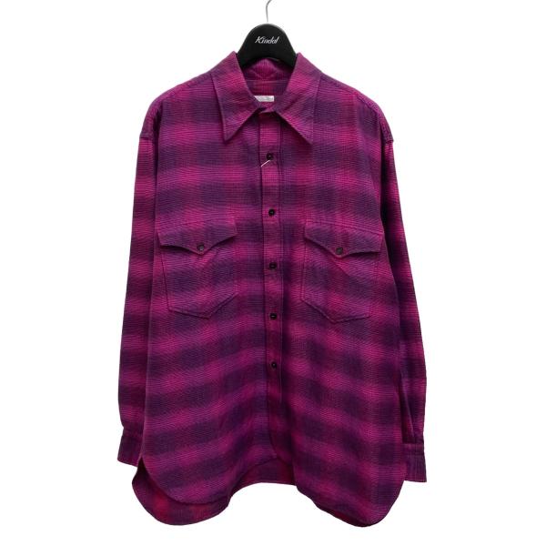コモリ COMOLI ウールシルク ワークシャツ U03-02010 ピンク サイズ：1