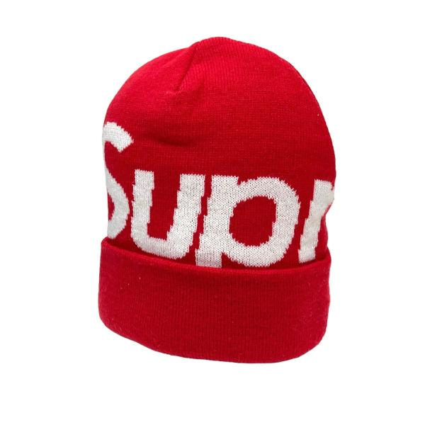 シュプリーム SUPREME Big Logo Beanie ニットキャップ レッド