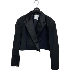 サカイ sacai クロップドレングスジャケット 23-06442 ブラック サイズ：2｜kindal