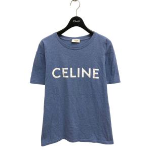 セリーヌ CELINE CELINEプリント ルーズTシャツ 半袖Tシャツ 2X764671Q ブルー サイズ：XXS｜kindal