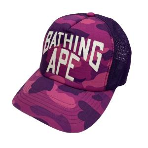 アベイシングエイプ BAPE BY A BATHING APE メッシュキャップ パープル サイズ：Free｜kindal