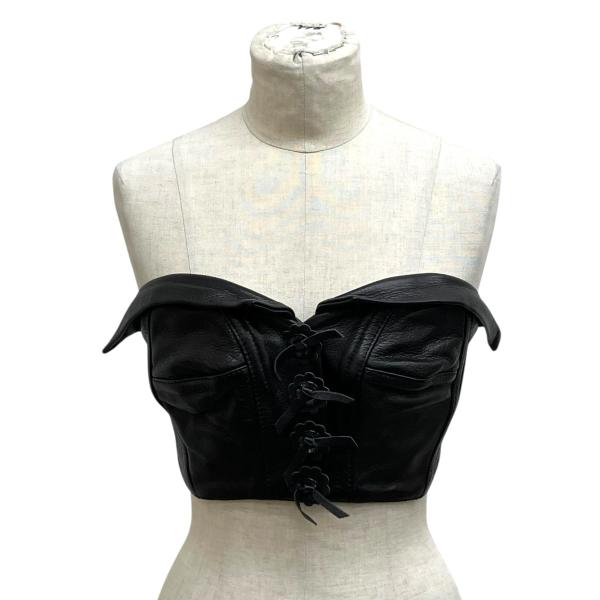 シーロン SIIILON レザー ビスチェ SLAW20BT01-SP ブラック サイズ：F