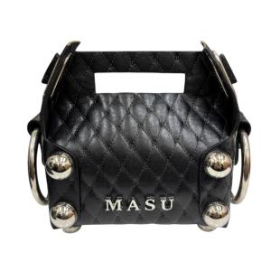 エムエーエスユー MASU 25AW LEATHER CAKE BAG バッグ ブラック