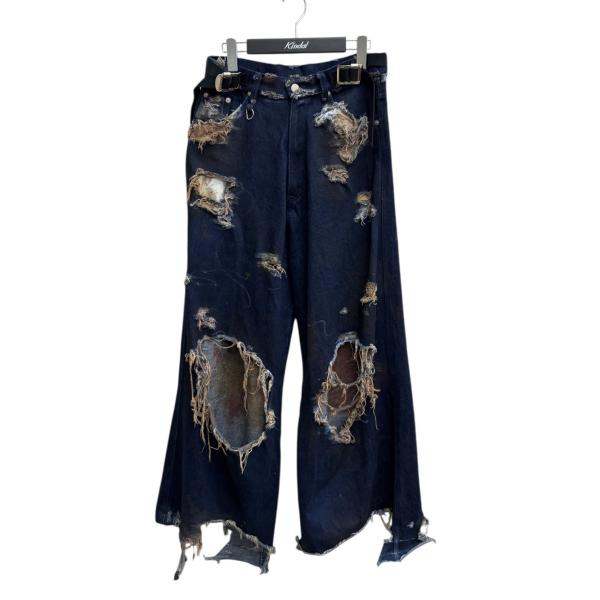 【値下げ】LES SIX 24AW EXPLODED gout denim デニムパンツ fyrti...