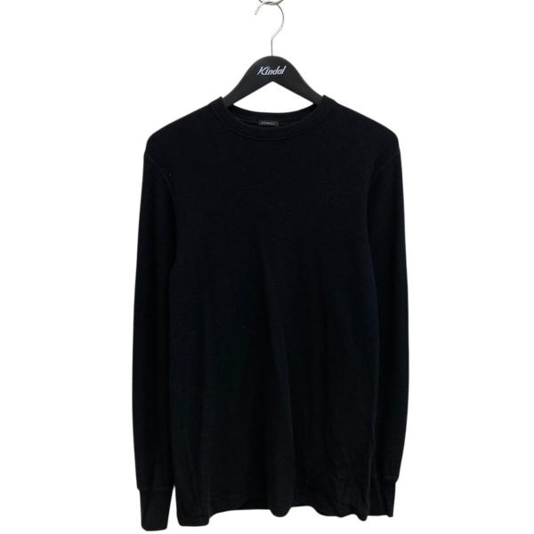 コモリ COMOLI コットンカシミヤ ベースレイヤー 長袖クルー C03-05019 ブラック