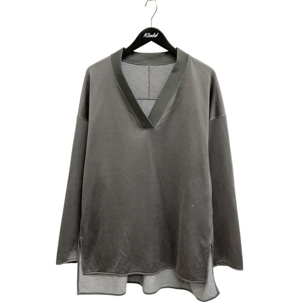 マメクロゴウチ mame kurogouchi V-Neck Relaxed Sweatshirt ...