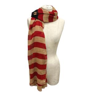 エムエーエスユー MASU FLAG SCARF スカーフ MFFW-OJ0323 ベージュ×レッド×ネイビー