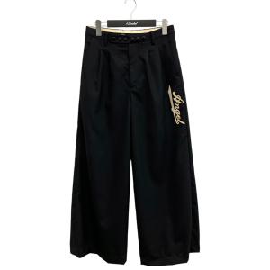 エムエーエスユー MASU 22AW Future Wide Trousers ストライプスラックス MASS-PT0124I ブラック サイズ：44