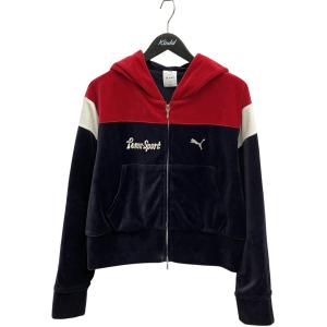 プーマ×エムエーエスユー PUMA×MASU 25AW SHORT TRACK HOODIE パーカー 636086 ネイビー×レッド×ホワイト サイ